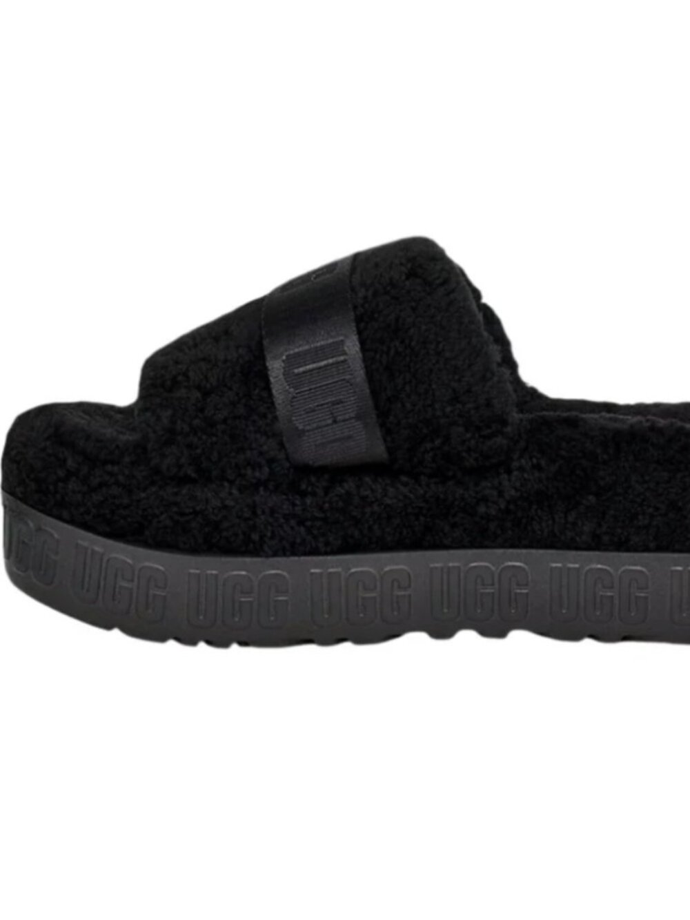 UGG Fluffita Slide Slippers Black Size 7 STYLE: 1113475-BLK - Picture 10 of 15